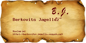 Berkovits Jagelló névjegykártya